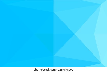 Light BLUE vector abstract polygonal layout. Shining illustration, which consist of triangles. The completely new template can be used for your brand book.