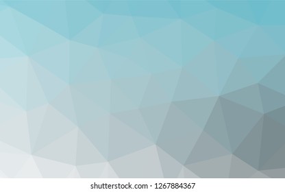 Light BLUE vector abstract polygonal cover. Geometric illustration in Origami style with gradient.  The elegant pattern can be used as part of a brand book.