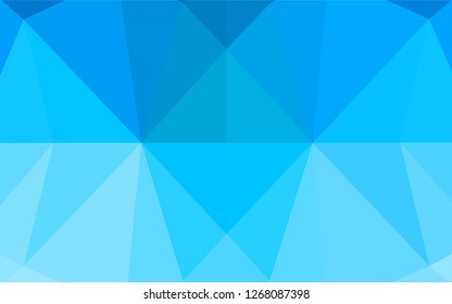 Light BLUE vector abstract polygonal cover. Shining illustration, which consist of triangles. A completely new template for your business design.