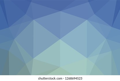 Light BLUE vector abstract polygonal cover. Glitter abstract illustration with an elegant design. The textured pattern can be used for background.