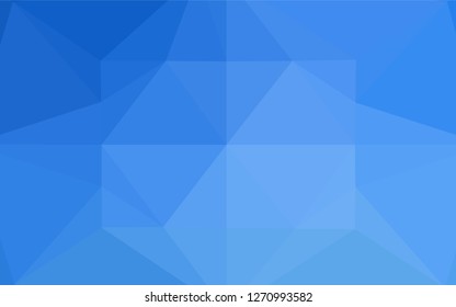 Light BLUE vector abstract polygonal layout. Shining illustration, which consist of triangles. The completely new template can be used for your brand book.