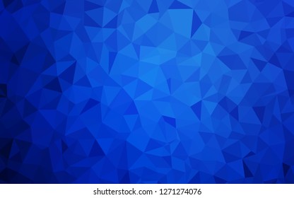 Light BLUE vector abstract polygonal pattern. Triangular geometric sample with gradient.  A new texture for your web site.