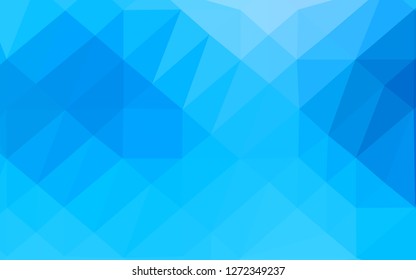 Light BLUE vector abstract polygonal cover. Shining illustration, which consist of triangles. Polygonal design for your web site.