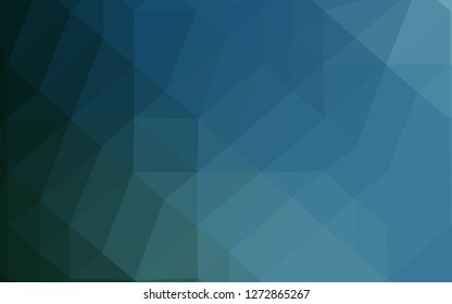 Light BLUE vector abstract polygonal cover. Colorful illustration in abstract style with gradient. Template for a cell phone background.