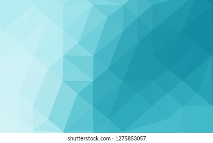 Light BLUE vector abstract polygonal cover. Brand new colorful illustration in with gradient. The best triangular design for your business.