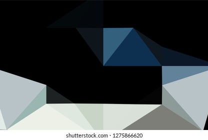 Light BLUE vector abstract polygonal cover. Glitter abstract illustration with an elegant design. A completely new design for your business.