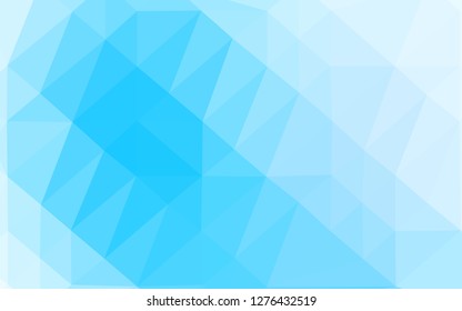 Light BLUE vector abstract polygonal layout. A completely new color illustration in a vague style. Polygonal design for your web site.