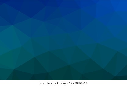 Light BLUE vector abstract polygonal cover. Shining illustration, which consist of triangles. A completely new design for your business.