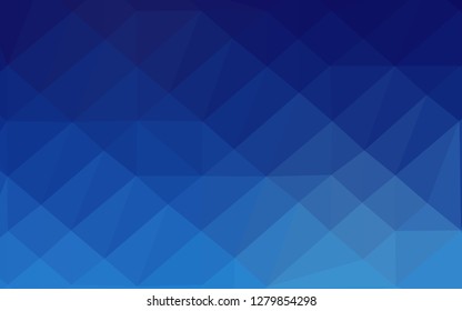 Light BLUE vector abstract polygonal cover. Shining illustration, which consist of triangles. Triangular pattern for your business design.