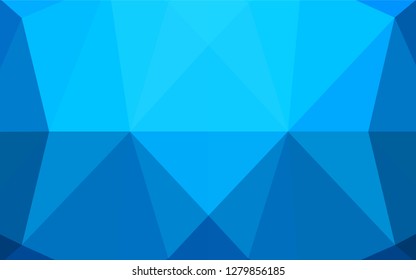 Light BLUE vector abstract polygonal cover. Shining illustration, which consist of triangles. Brand new design for your business.