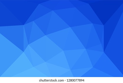 Light BLUE vector abstract polygonal pattern. Geometric illustration in Origami style with gradient.  A completely new design for your leaflet.