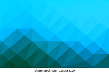 Light BLUE vector abstract polygonal texture. Brand new colorful illustration in with gradient. Triangular pattern for your business design.