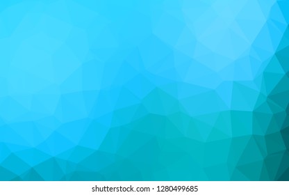 Light BLUE vector abstract polygonal layout. Brand new colorful illustration in with gradient. The best triangular design for your business.