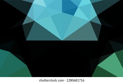 Light BLUE vector abstract polygonal texture. A completely new color illustration in a vague style. The template can be used as a background for cell phones.