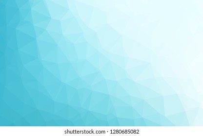 Light BLUE vector abstract polygonal cover. Shining illustration, which consist of triangles. Polygonal design for your web site.
