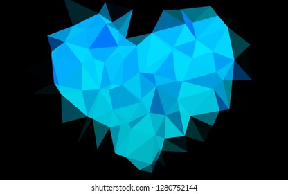Light BLUE vector abstract polygonal layout. Shining colored illustration in a Brand new style. Completely new template for your business design.