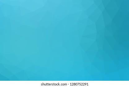 Light BLUE vector abstract polygonal texture. Shining illustration, which consist of triangles. Elegant pattern for a brand book.