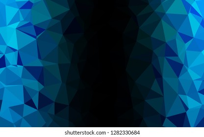 Light BLUE vector abstract polygonal texture. Creative illustration in halftone style with gradient. Textured pattern for background.