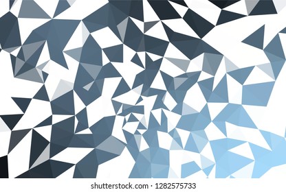Light BLUE vector abstract polygonal template. Shining polygonal illustration, which consist of triangles. Brand new design for your business.
