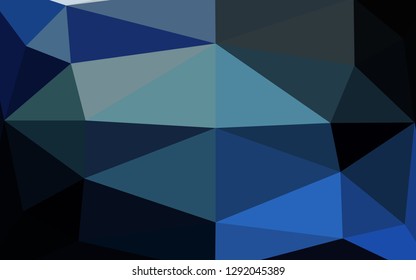 Light BLUE vector abstract polygonal layout. Creative illustration in halftone style with gradient. Completely new template for your business design.