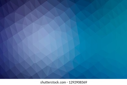 Light BLUE vector abstract polygonal cover. Triangular geometric sample with gradient.  Elegant pattern for a brand book.