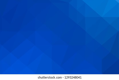 Light BLUE vector abstract polygonal cover. Triangular geometric sample with gradient.  Completely new template for your business design.