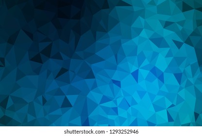 Light BLUE vector abstract polygonal background. Modern abstract illustration with triangles. Template for cell phone's backgrounds.
