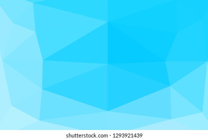 Light BLUE vector abstract polygonal texture. Shining illustration, which consist of triangles. Brand new design for your business.