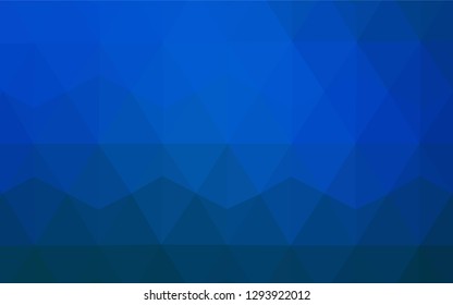 Light BLUE vector abstract polygonal pattern. Colorful abstract illustration with triangles. Polygonal design for your web site.