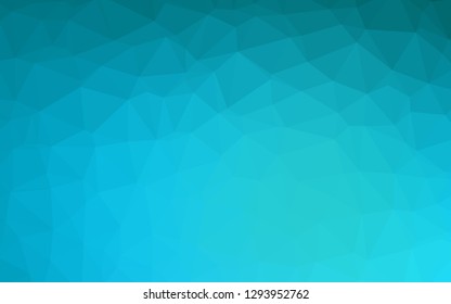 Light BLUE vector abstract polygonal texture. Triangular geometric sample with gradient.  Template for a cell phone background.