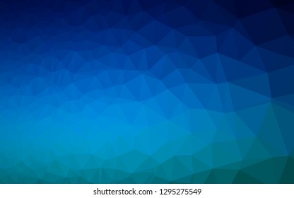 Light BLUE vector abstract polygonal layout. Creative illustration in halftone style with gradient. The best triangular design for your business.