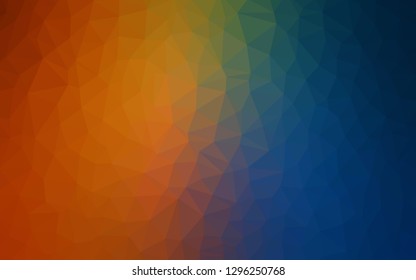 Light BLUE vector abstract polygonal template. Modern abstract illustration with triangles. Triangular pattern for your design.