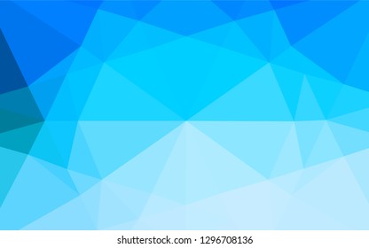 Light BLUE vector abstract polygonal cover. Geometric illustration in Origami style with gradient.  The polygonal design can be used for your web site.
