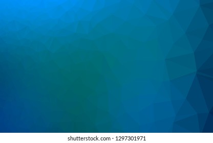 Light BLUE vector abstract polygonal cover. Glitter abstract illustration with an elegant design. Template for your brand book.