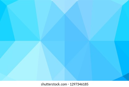Light BLUE vector abstract polygonal layout. A completely new color illustration in a vague style. Brand new design for your business.