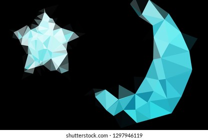 Light BLUE vector abstract polygonal cover. Colorful illustration in abstract style with gradient. Brand new design for your business.