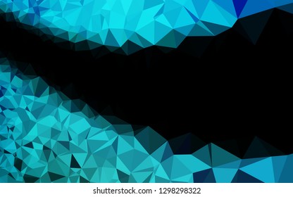 Light BLUE vector abstract polygonal cover. Modern geometrical abstract illustration with gradient. Textured pattern for background.
