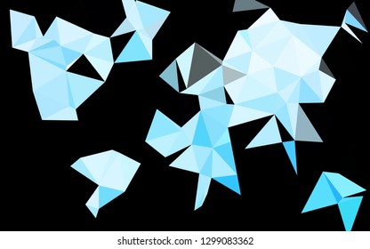 Light BLUE vector abstract polygonal texture. Shining colored illustration in a Brand new style. Polygonal design for your web site.