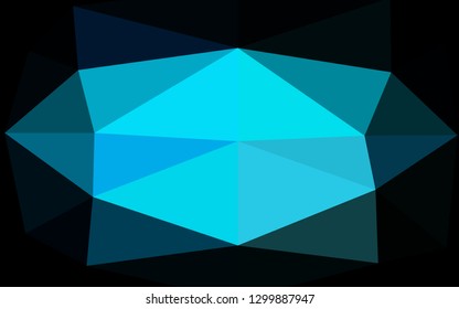 Light BLUE vector abstract polygonal texture. Shining colored illustration in a Brand new style. The best triangular design for your business.