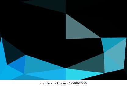 Light BLUE vector abstract polygonal texture. Shining colored illustration in a Brand new style. Triangular pattern for your business design.