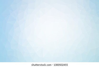 Light BLUE vector abstract polygonal template. Colorful abstract illustration with triangles. Completely new template for your banner.