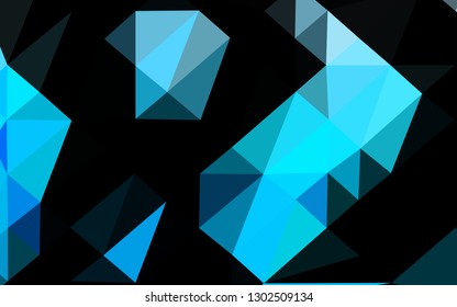 Light BLUE vector abstract polygonal layout. Creative illustration in halftone style with gradient. Brand new design for your business.