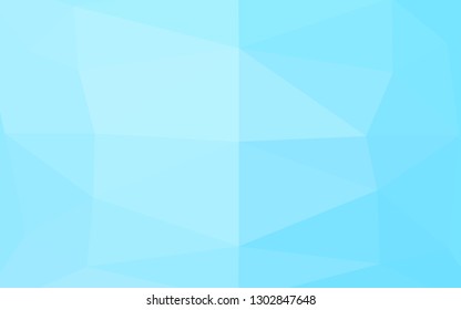 Light BLUE vector abstract polygonal cover. A completely new color illustration in a vague style. Template for a cell phone background.