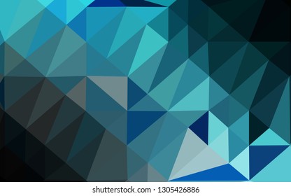 Light BLUE vector abstract polygonal layout. Brand new colorful illustration in with gradient. New texture for your design.