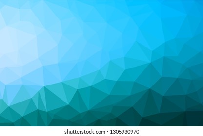 Light BLUE vector abstract polygonal layout. Geometric illustration in Origami style with gradient.  The elegant pattern can be used as part of a brand book.