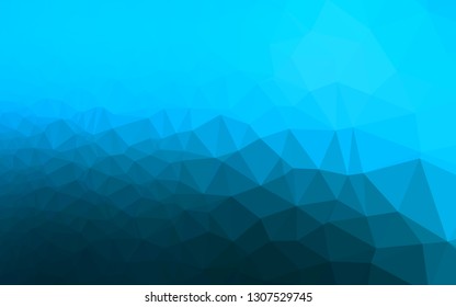 Light BLUE vector abstract polygonal layout. Creative illustration in halftone style with gradient. Completely new template for your business design.