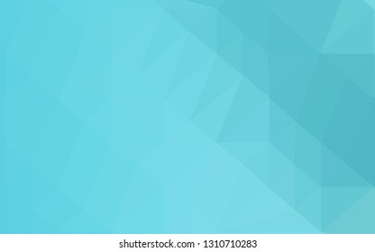 Light BLUE vector abstract polygonal cover. Glitter abstract illustration with an elegant design. Template for a cell phone background.