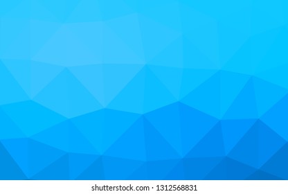 Light BLUE vector abstract polygonal cover. Geometric illustration in Origami style with gradient. The best triangular design for your business.