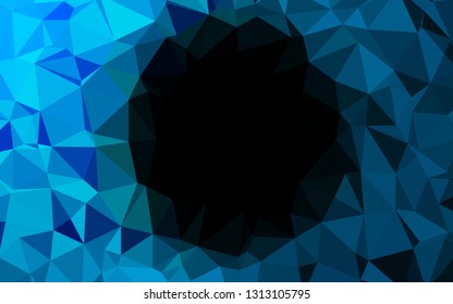 Light BLUE vector abstract polygonal layout. Glitter abstract illustration with an elegant design. Elegant pattern for a brand book.