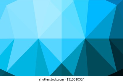 Light BLUE vector abstract polygonal texture. Brand new colored illustration in blurry style with gradient. A completely new template for your business design.
